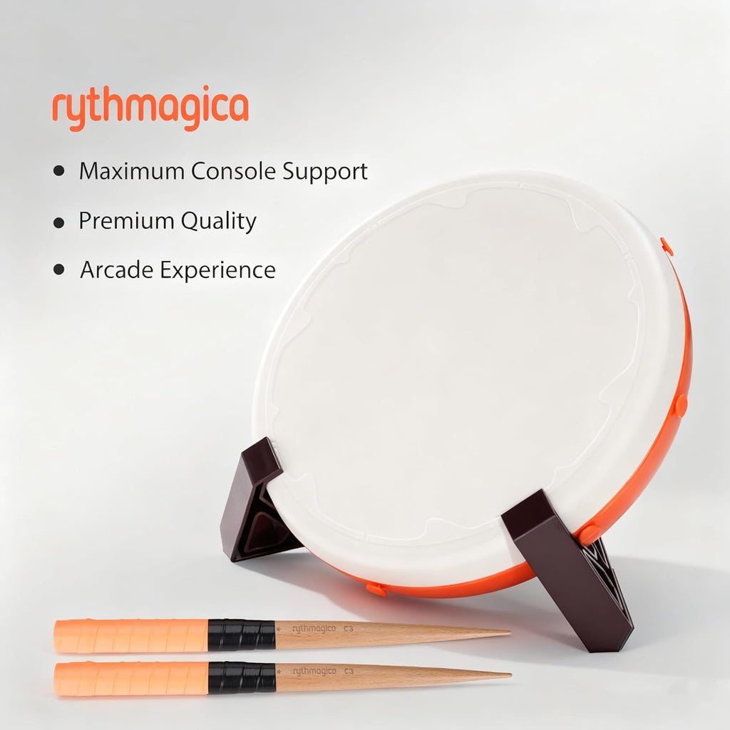 TDC10 Smart Pro Taiko Drum Controller Tatacon for NS Switch, Xbox X/S, PS4,PC, Less Noise, High Sensitivity, Precise Note Registration, Arcade Level Design，Controllers for game consoles