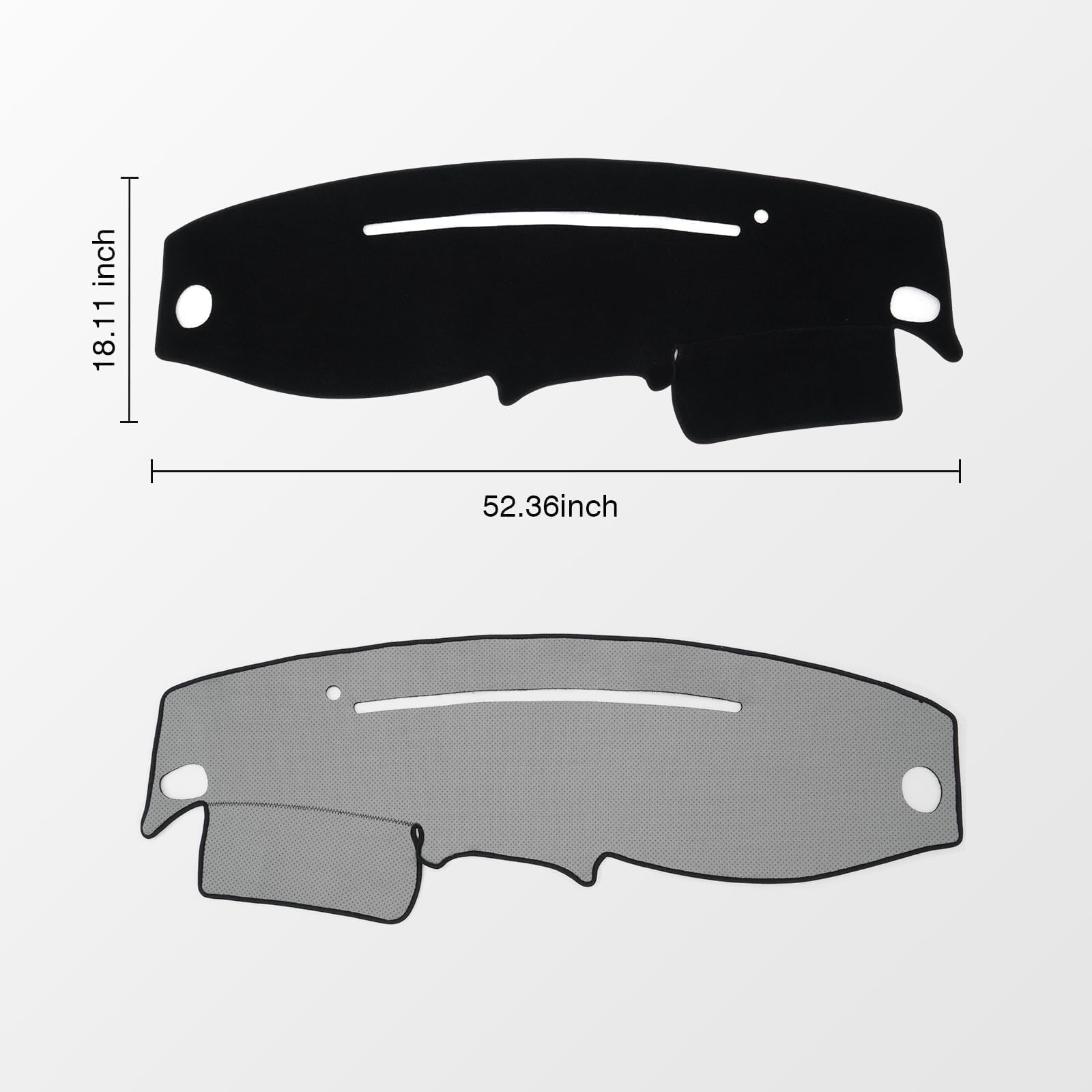 KUST Black Dash Cover for Ford Ranger 1995-2011/Ford Explorer 1995-2001/Mazda B2300 B2500 B3000 B4000 1995-2008/Mercury Mountaineer 1997-2001 Polyester Dashboard Cover Accessories for Ranger