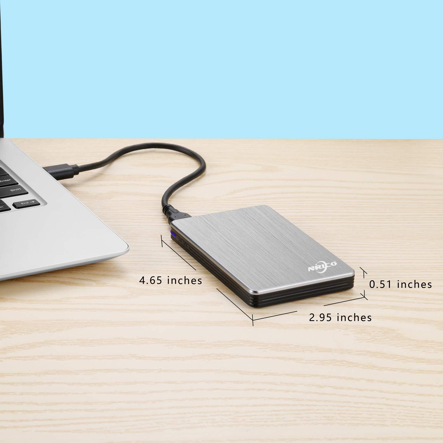 NRICO Portable External Hard Drive, USB 3.0, 2.5 Inch, Compatible with PC, Mac, Desktop (Blue, 320, GB)