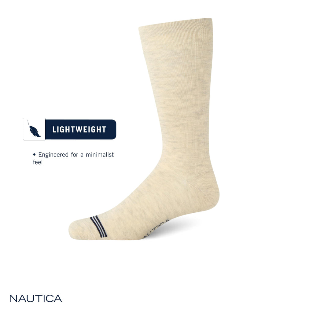 Nautica Mens Dress Socks - 5 Pack Breathable Comfort Stretch Crew-Length Work Socks for Men for Business Formal Wear (6-12.5)