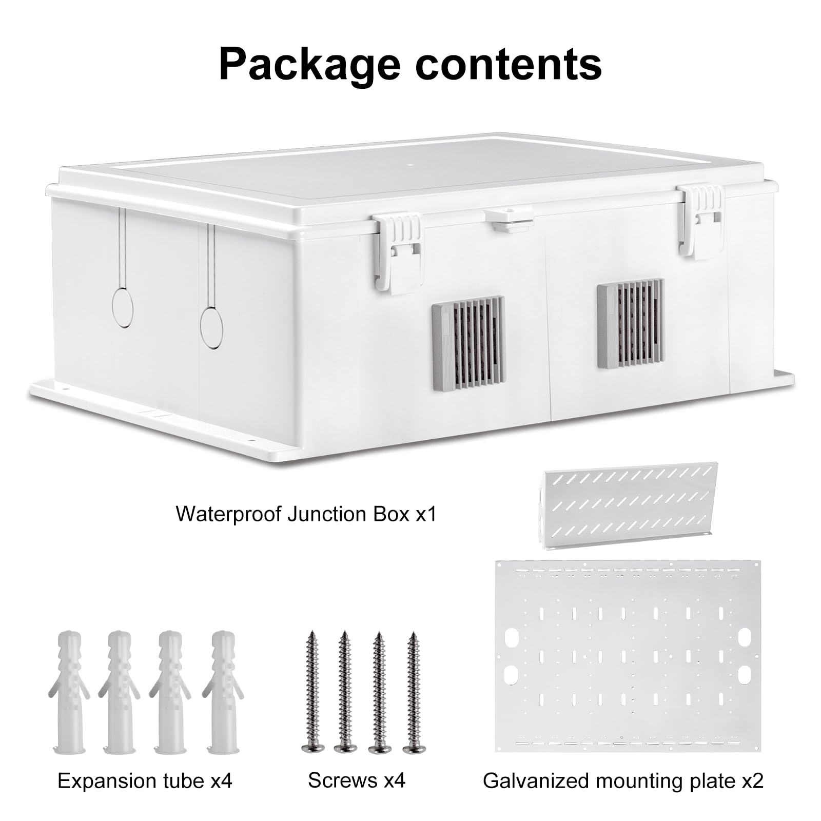 Namunanee Outdoor Electrical Junction Box, ABS Water Resistant Enclosure with Internal Mounting Panel & Hinged Cover, 9.2" H* 7" L* 4.6" W