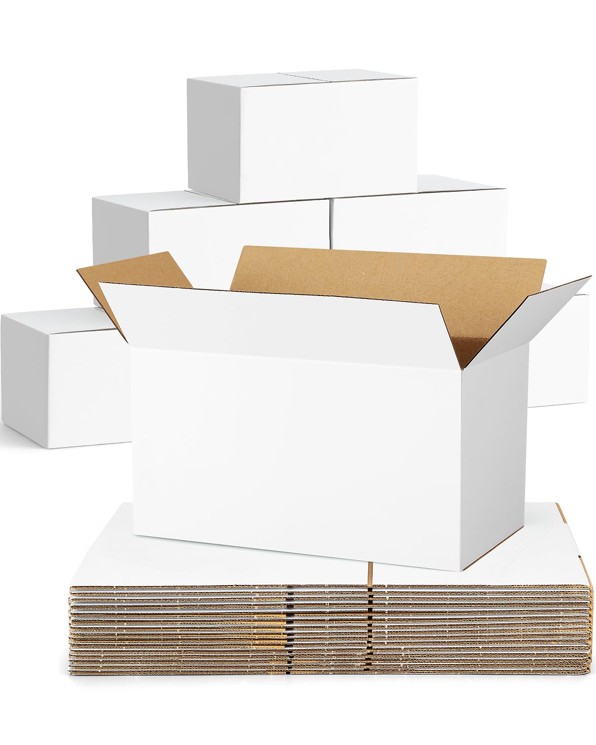 40-Pack-Small-Shipping-Boxes-6x4x4, Corrugated-Cardboard-Boxes-for-Packaging-Small-Business, Brown-Boxes-Mailers