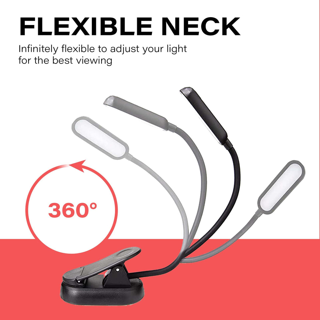 hooga Red Book Light, Rechargeable Clip On 625nm LED Light for Reading in Bed. No Blue Light Emitted, Eye Care Light for Strain-Free, Healthy Eyes. Gift for Students, Kids, Travel, Nursing, Studying.