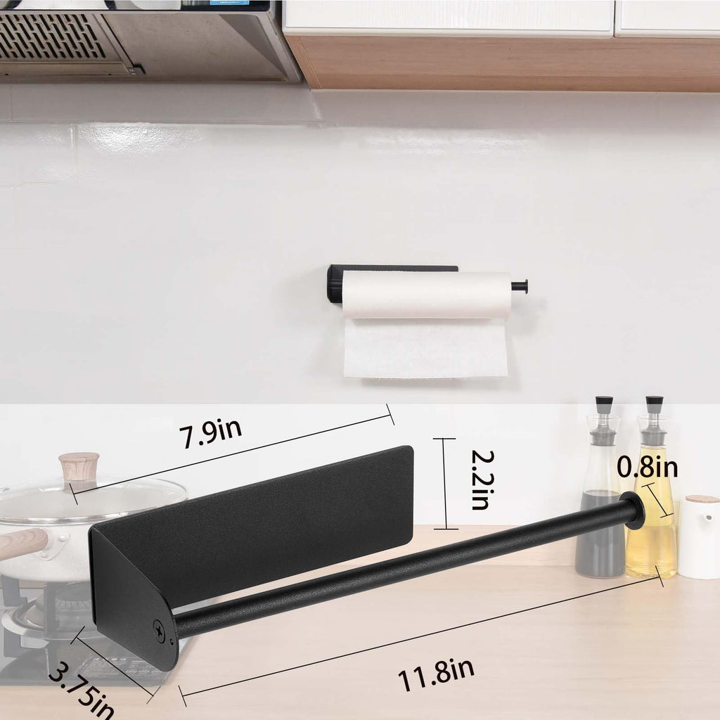 Magnetic Paper Towel Holders Heavy Duty Steel Brushed Holder with Strong Magnetic Backing - Fit for Large Paper Towels or Use as Hook - for Kitchen,Refrigerator,Grill,Garage,Shop