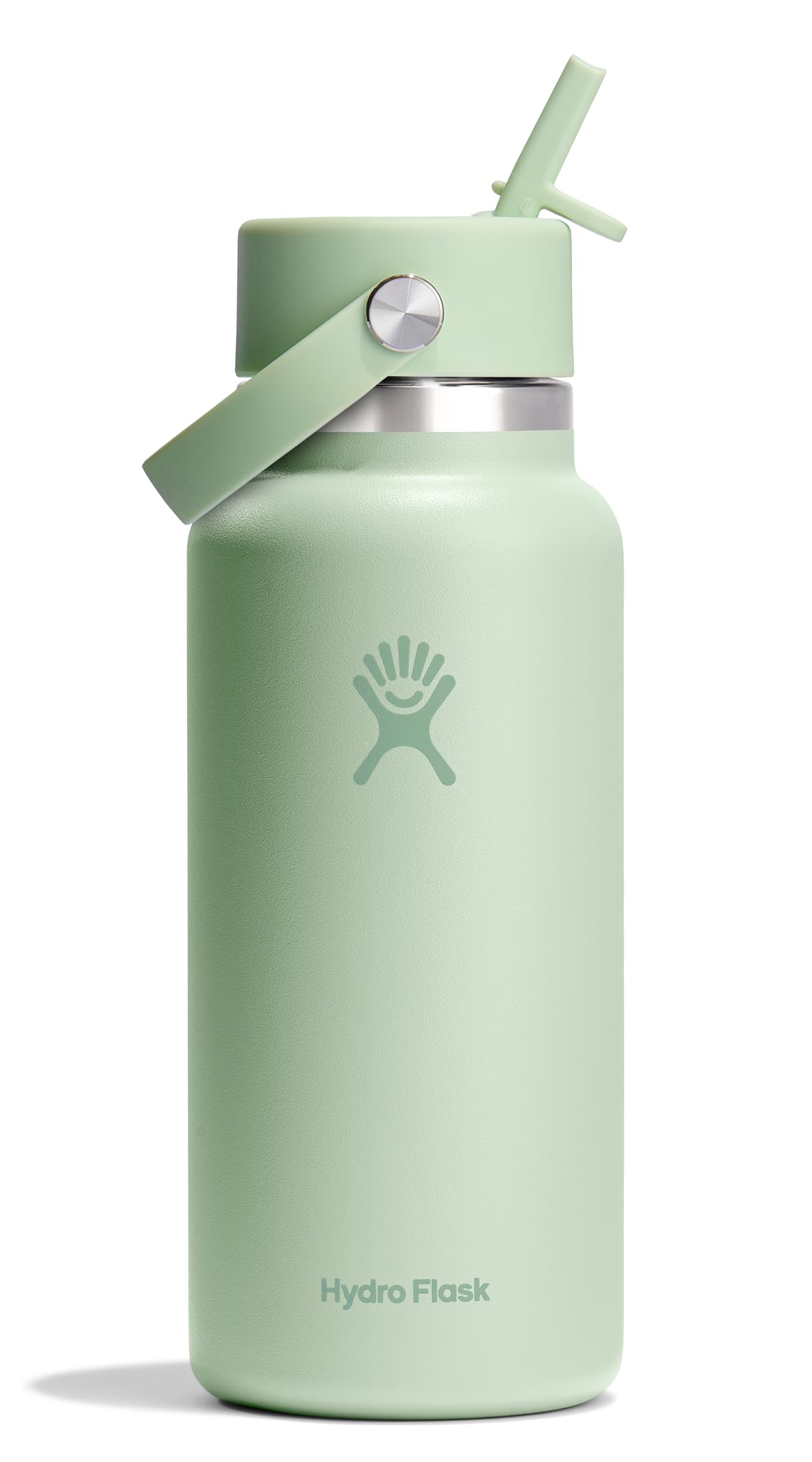Hydro Flask Water Bottle - Insulated Stainless Steel - Wide Straw Lid, Non Spill, Leakproof in 24 Oz Forest Green Arc