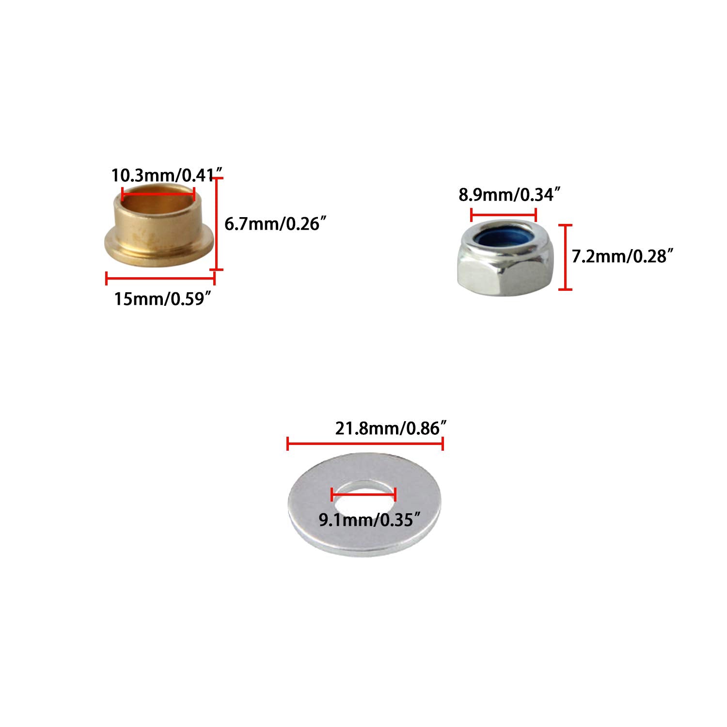 Door Hinge Pin and Bushing Kit Hinge with Pin LEDAUT Replacement for Ford F150-F350 Bronco SUV