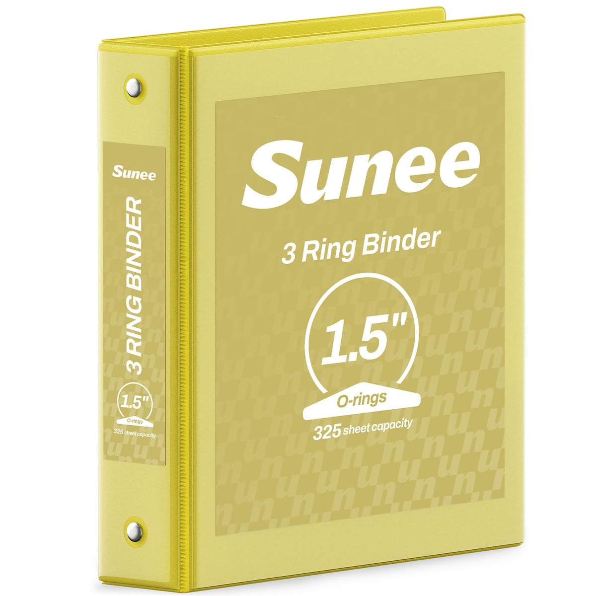 SUNEE 3 Ring Binder 1/2 Inch 1 Pack, Clear View Binder Three Ring PVC-Free (Fit 8.5x11 Inches) for School or Office Supplies, Black