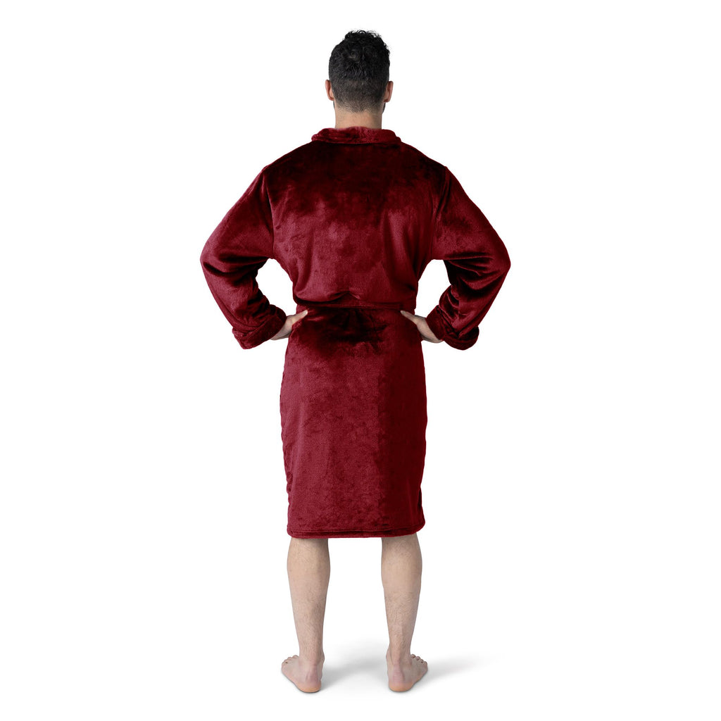 Northwest NCAA Adult Unisex Silk Touch Bathrobe, Officially Licensed Loungewear, Soft Plush Polyester