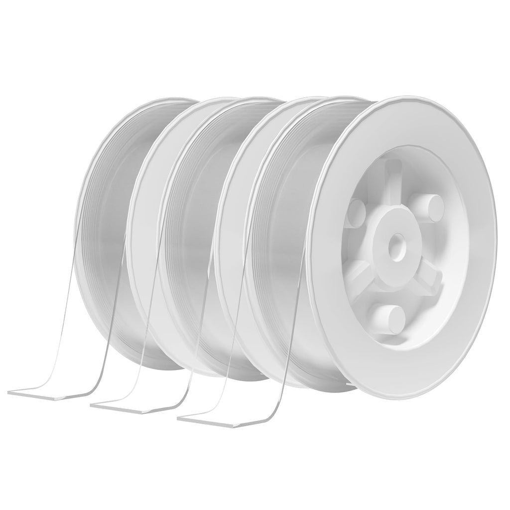 PPB Double Sided Tape for Heavy Duty Applications, Removable Mounting Tape, Nano Tape, Extra Large Clear Transparent Adhesive Strips for Poster Carpet Picture Hanging Strip Rug Wall Outdoor, 3-Pack