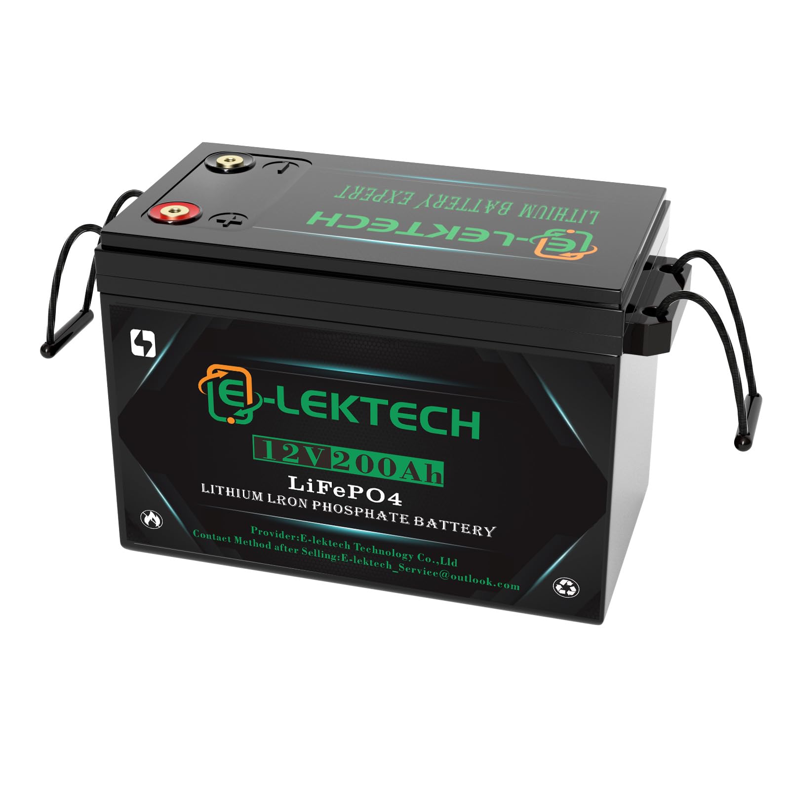 12V 200Ah LiFePO4 Lithium Battery, 8000+ Deep Cycles, Built-in 150A BMS, Max. 1920W Power Output, Perfect for Off-Grid, RV, Golf Cart, Solar Power System, Home Backup