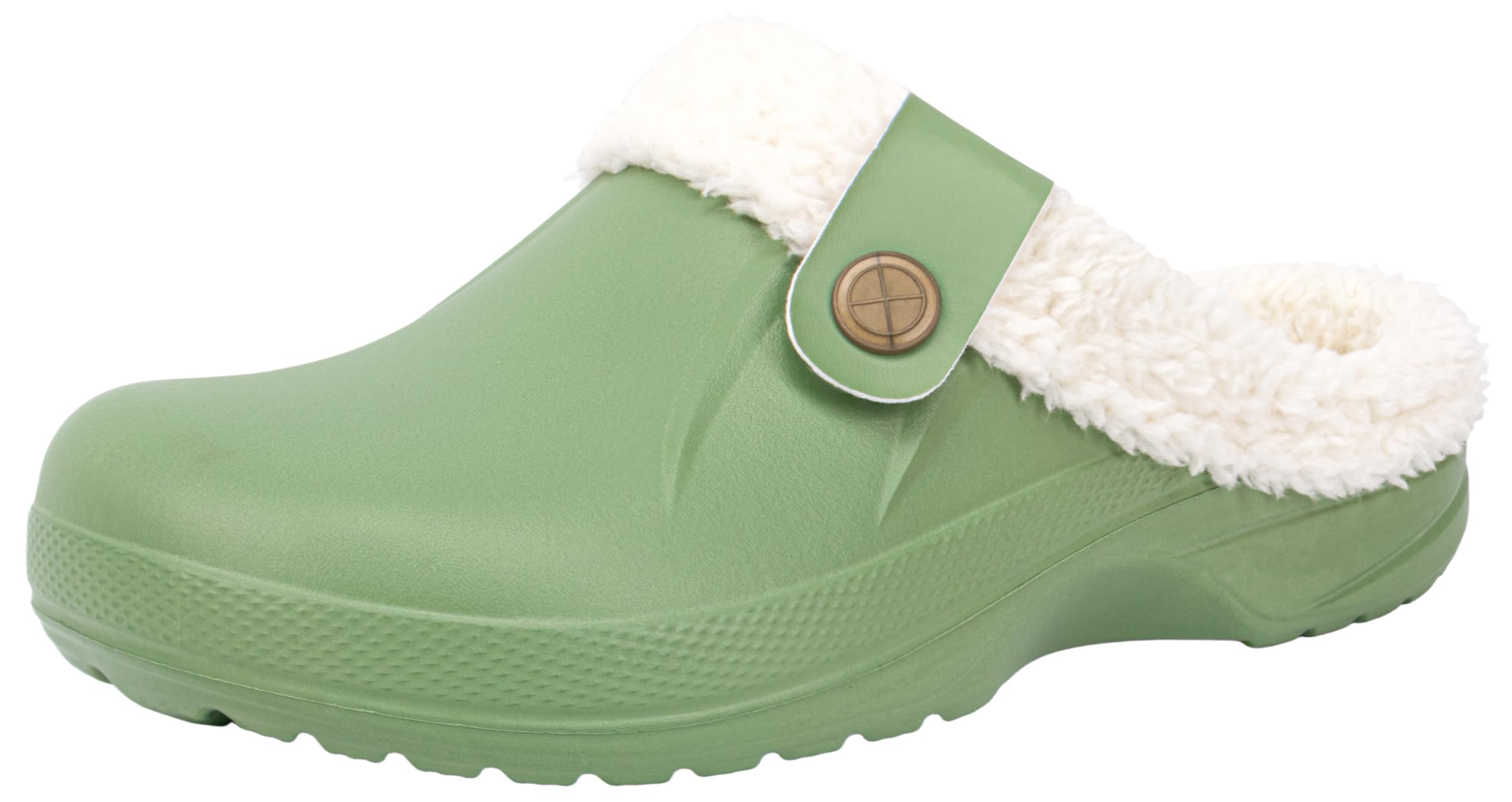ChayChax Women and Men Fur Lined Clogs Memory Foam Warm Fuzzy Slippers Winter Waterproof Indoor Outdoor Slipper