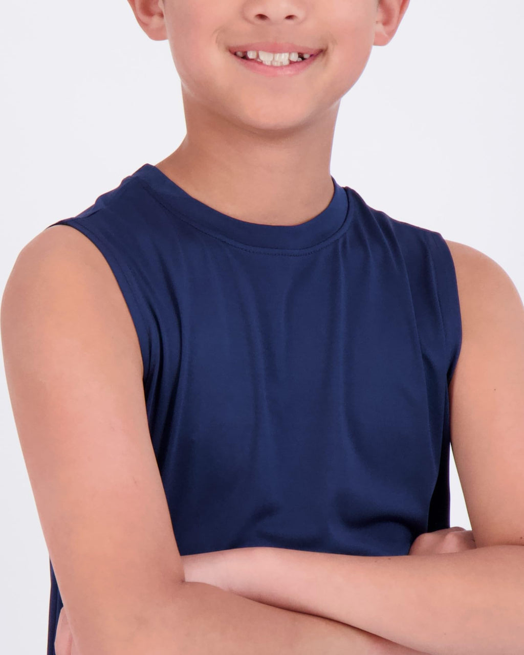 Real Essentials 5 Pack: Boys Dry-Fit Active Athletic Performance Tank Top