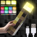 Light-up Wall Torch - Batteries & USB Pluggable Night Lamp - Hand Held or Wall Mount Lighting Torch （Three-Level Brightness）