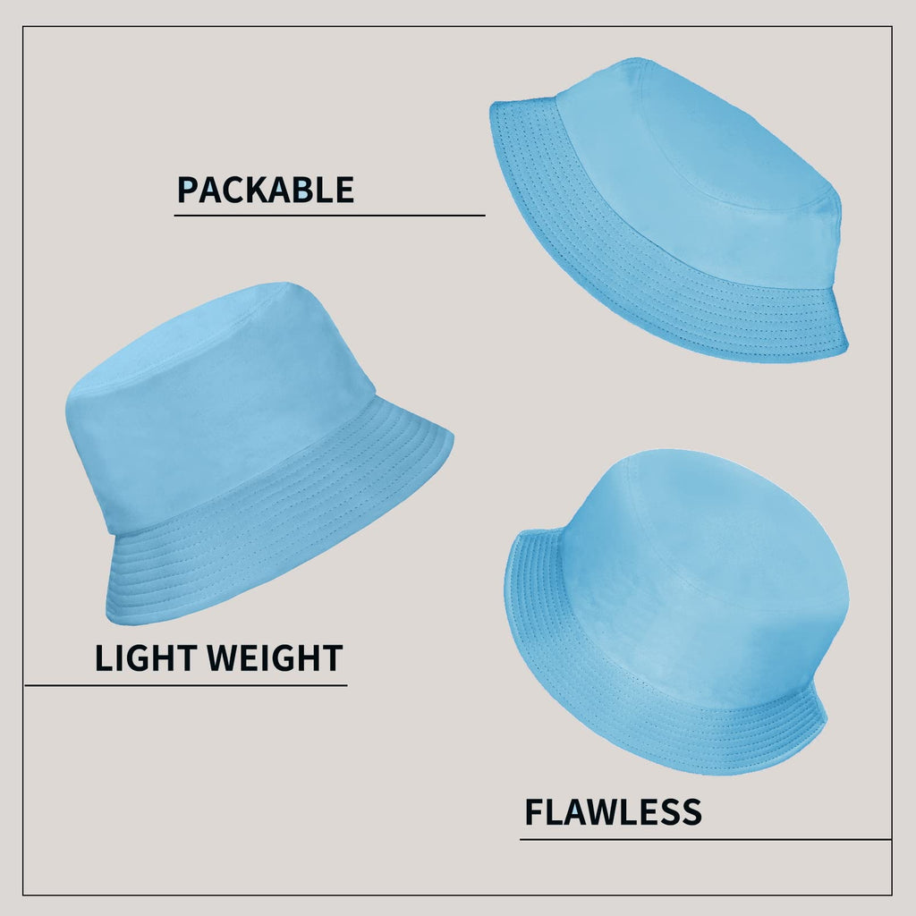 Rosoz 1 & 2 Pack Bucket Hat for Women Men Summer Travel Beach Sun Hat Outdoor Cap Unisex Bucket Hats