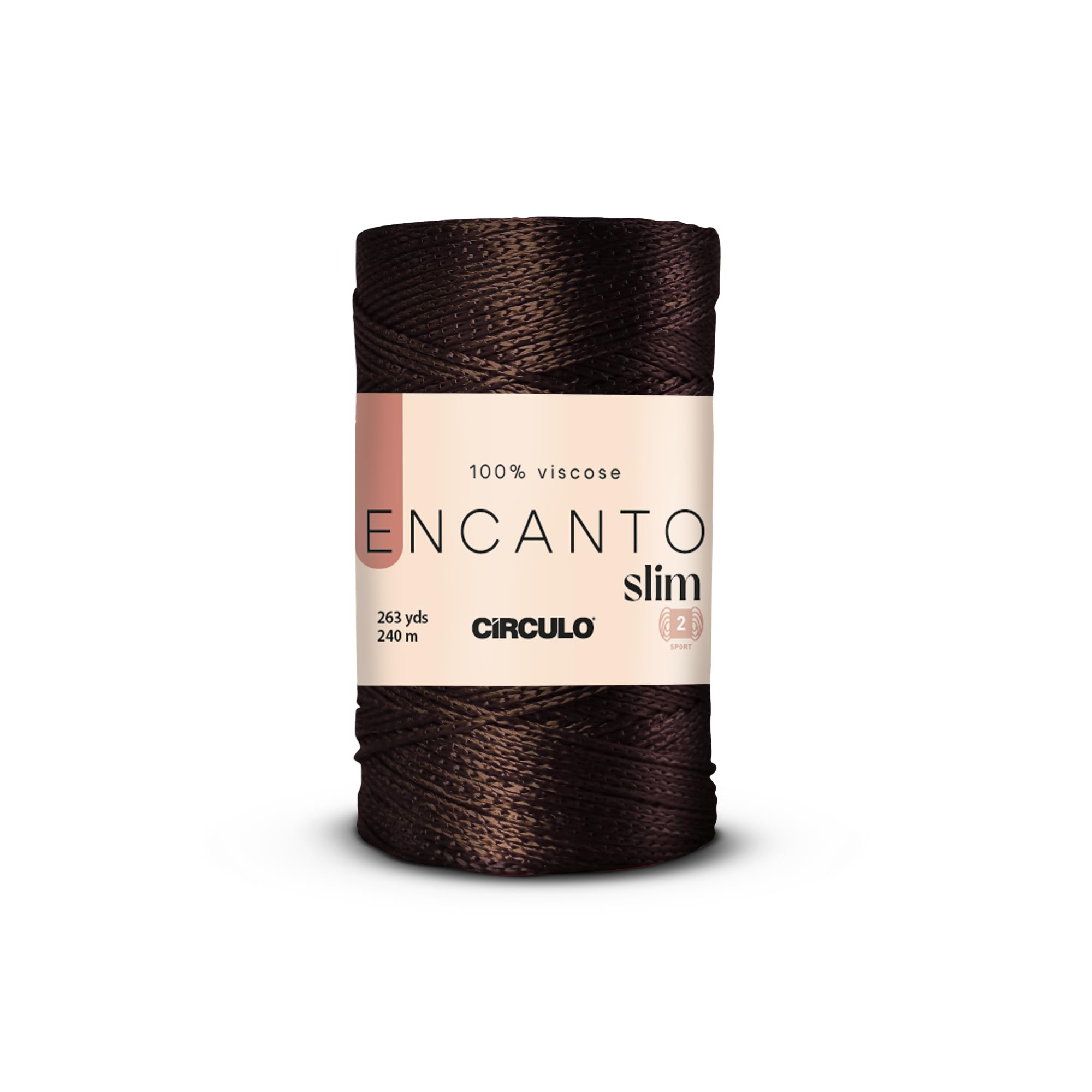 CIRCULO Encanto Slim Roll Yarn 100% Viscose - Luxury & Shine - Sport Weight Yarn - 262 yds, 3.52 oz - Color 1289 - Canary