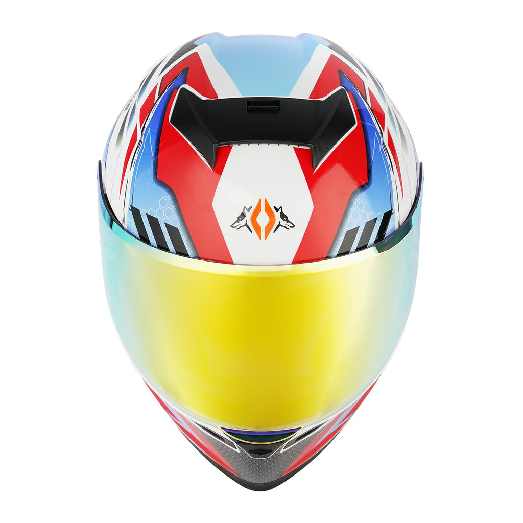 Orthrus Modular LED Full Face Motorcycle Helmet - DOT Approved Flip-Up Dual Visor Sun Shield & Bluetooth Ready for Adults Men Women - Street Bike/Motocross (Dobermann Gold, S)