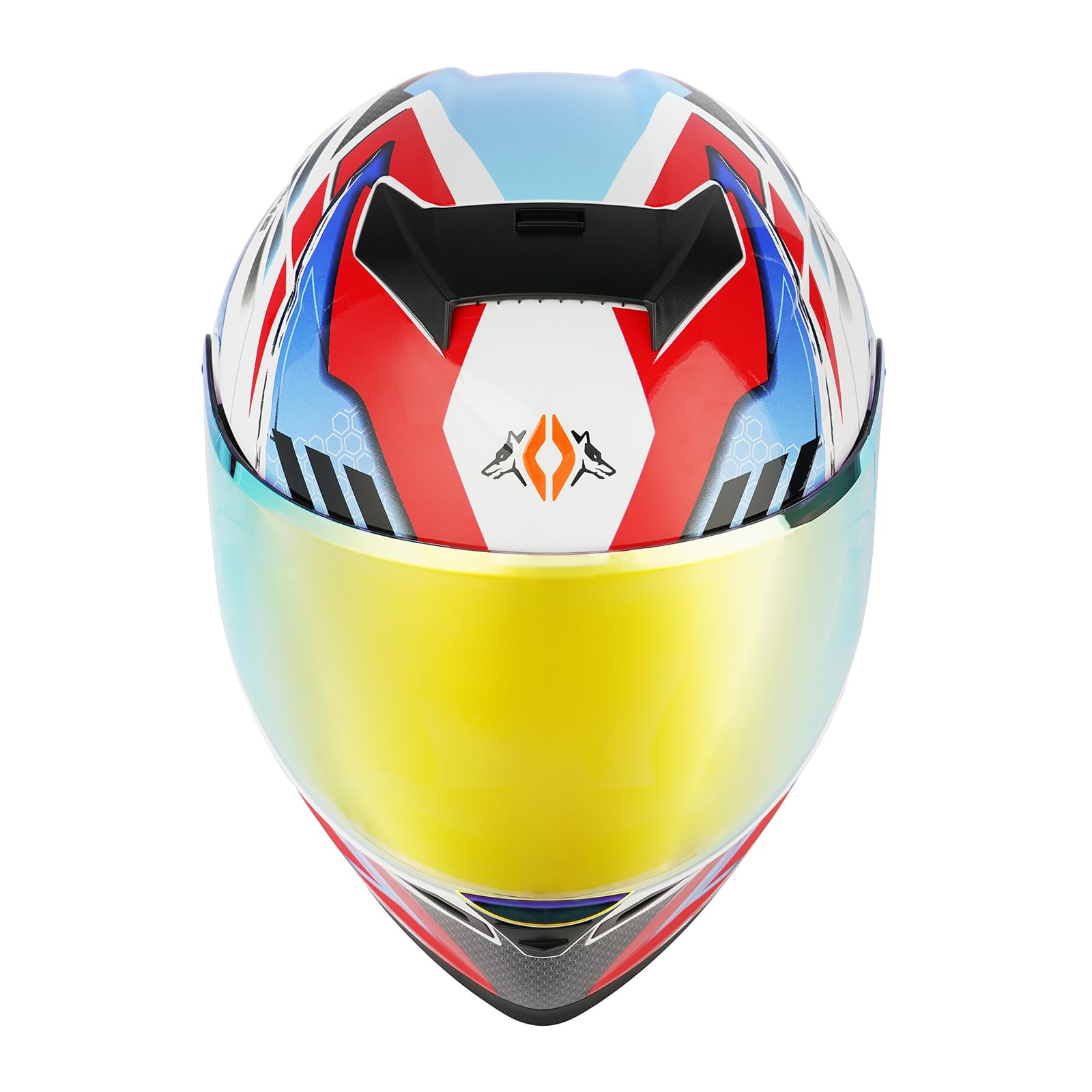 Orthrus Modular LED Full Face Motorcycle Helmet - DOT Approved Flip-Up Dual Visor Sun Shield & Bluetooth Ready for Adults Men Women - Street Bike/Motocross (Dobermann Gold, S)