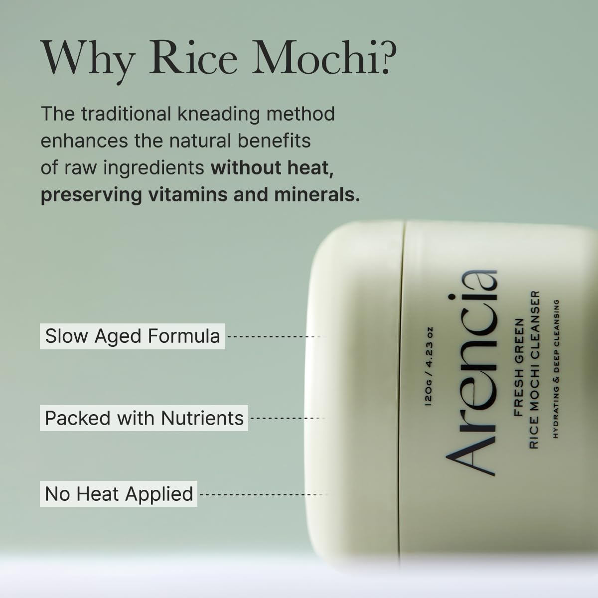 Arencia Calendula Rice Mochi Fresh Cleanser - Moisturizing & Deep-Cleansing (1.76oz)