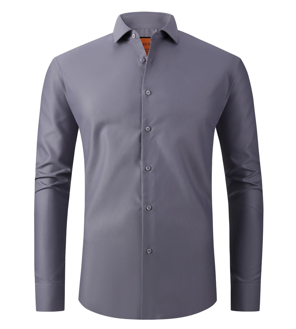 Alex Vando Mens Dress Shirt Wrinkle Free Regular Fit 4-Way Stretch Button Down Shirts