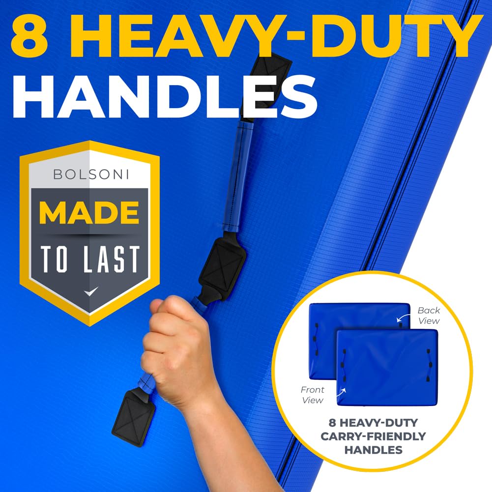 Bolsoni Twin XL Size Mattress Bags for Moving and Storage | Extra Thick Heavy Duty Reusable Mattress Cover Protector Tarp with Premium Strong Zipper and 8 Patented Easy to Carry Handles
