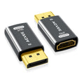 AGVEE 1 Pack Display Port to HDMI 4K@30HZ Adapter, Alloy Shell DP Displayport PC to HDMI Display Coulper Converter, Backward Compatibile with 2K@60HZ 1080P@120HZ Full HDTV, Uni-Directional, Black