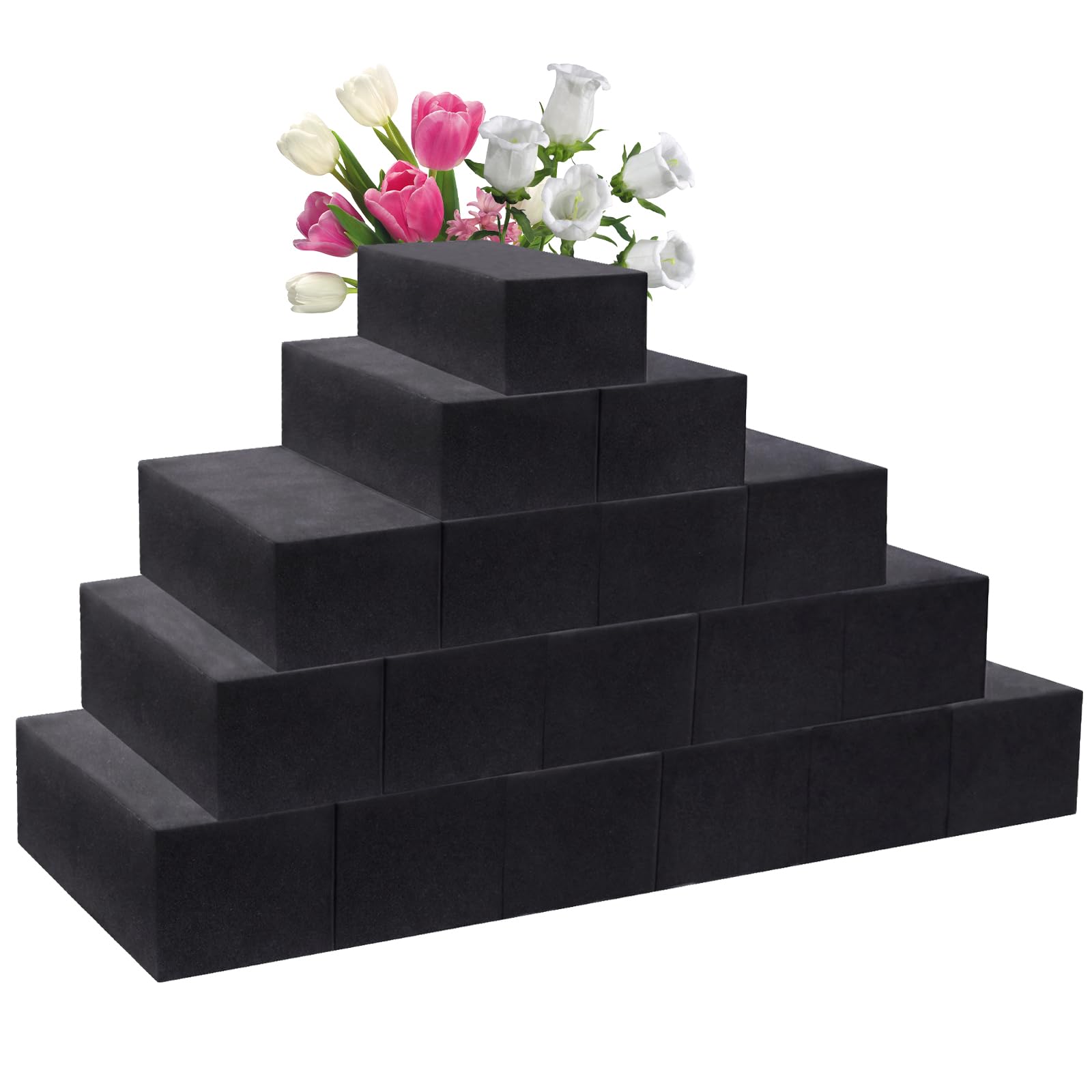 Prashent 9.2FT 14 Piece Floral Wet Foam Garland for Fresh Flowers, Floral Craft Wet Foam for Home Garden Wedding Decoration, Arch Door Tabletop Flower Arrangement DIY Material