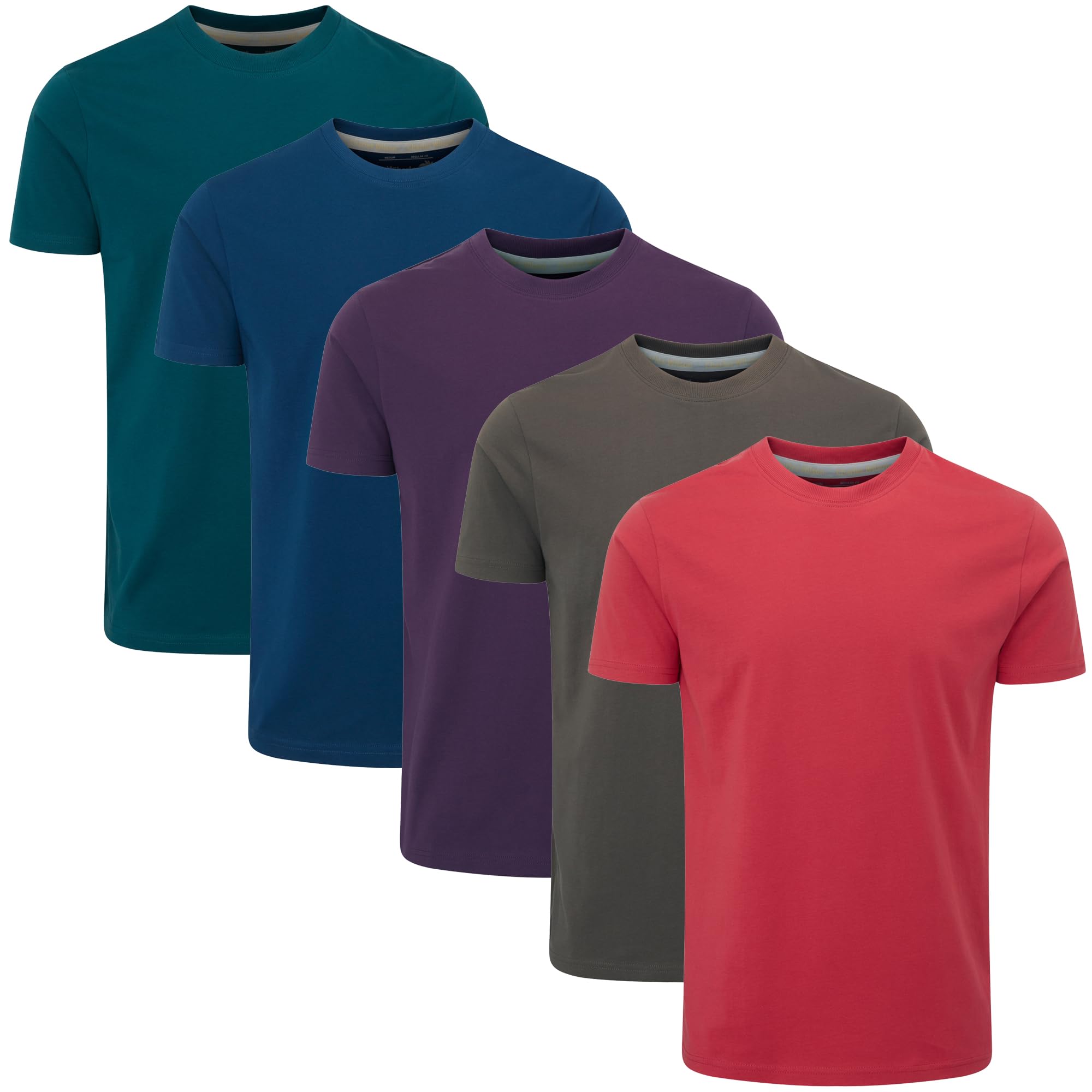 Charles Wilson Men's 5 Pack Crew Neck T-Shirt