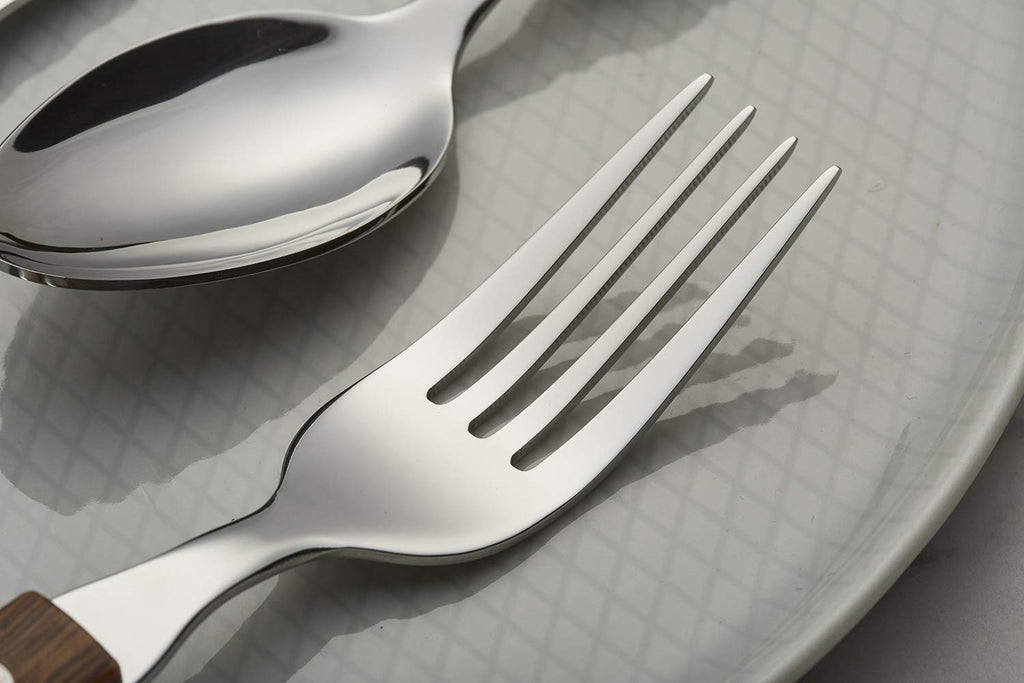ANNOVA Silverware Set, Retro/Rivet Colorful Stainless Steel Tableware Kitchen Flatware Set Utensils, Includes Dinner Knives, Forks, Spoons, Salad Forks & Dessert Spoons (Brown, 20 Pieces)