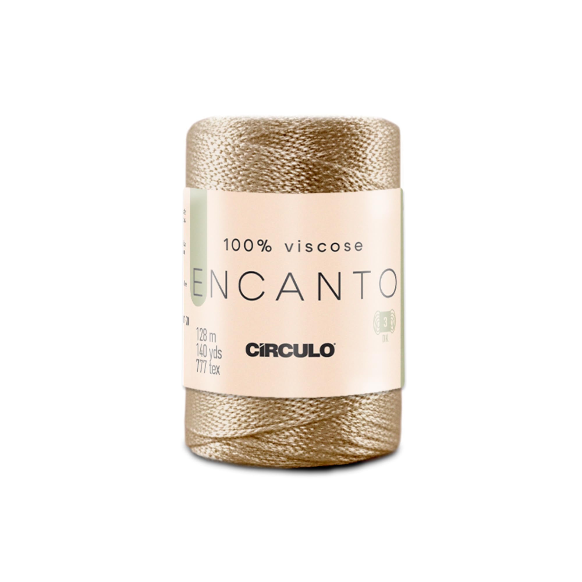 CIRCULO Encanto Slim Roll Yarn 100% Viscose - Luxury & Shine - Sport Weight Yarn - 262 yds, 3.52 oz - Color 1289 - Canary