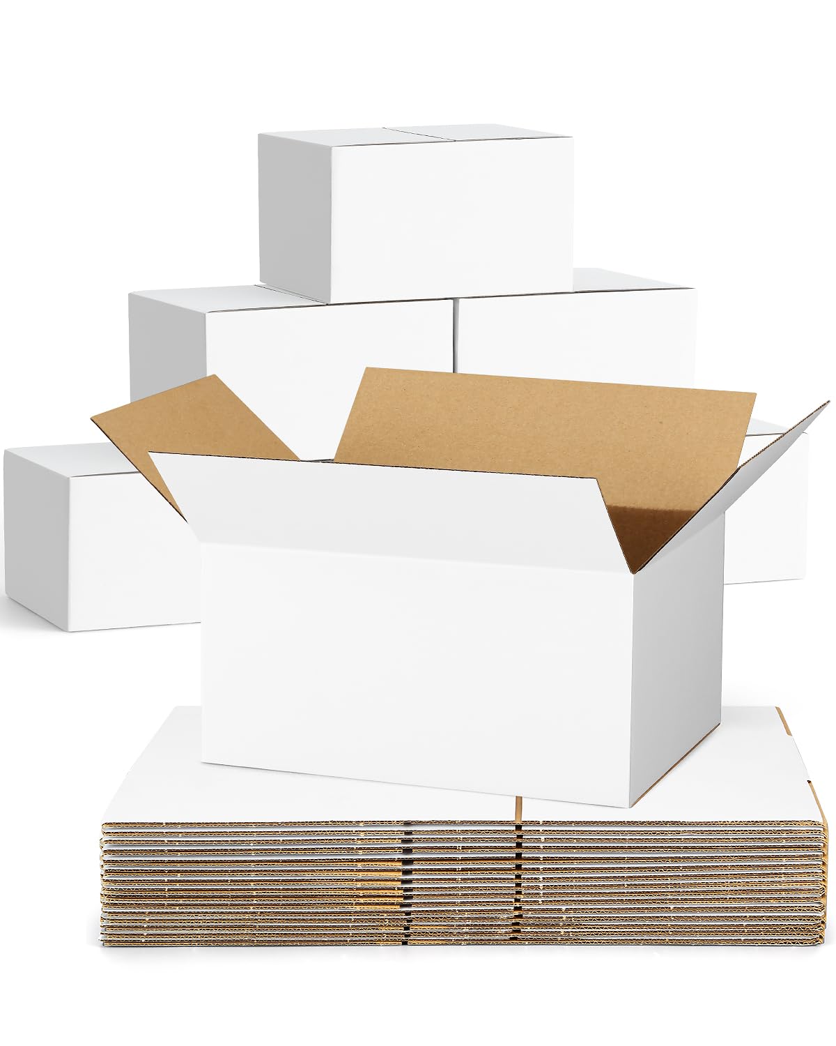 40-Pack-Small-Shipping-Boxes-6x4x4, Corrugated-Cardboard-Boxes-for-Packaging-Small-Business, Brown-Boxes-Mailers
