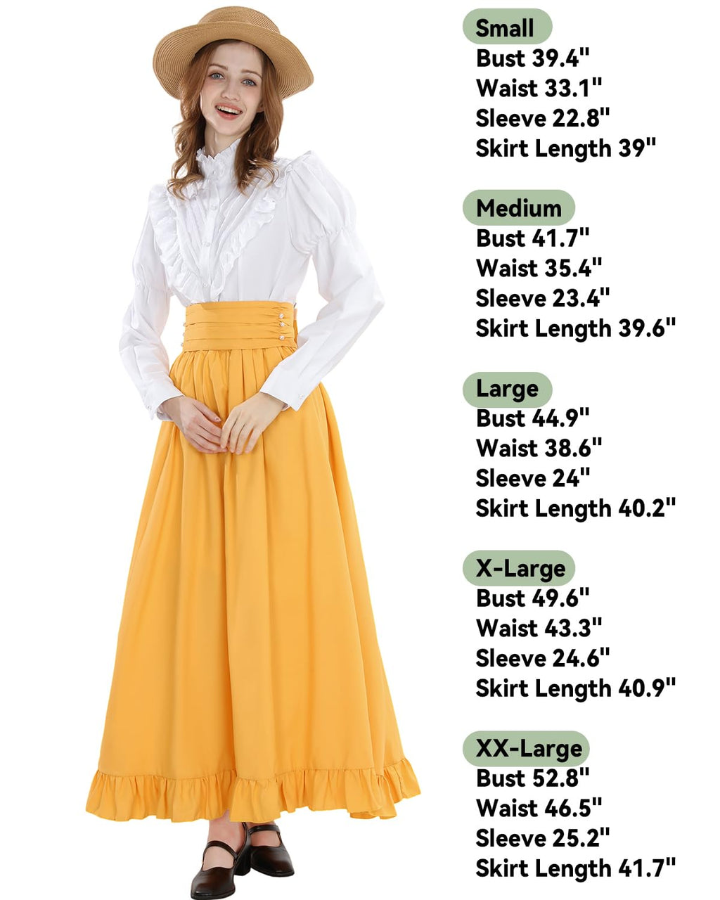 Victorian Dress for Women 2-Pieces 1800s Edwardian Dress Ball Gown Renaissance Costume