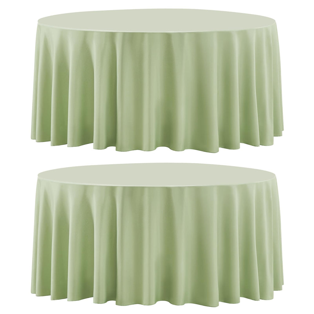 Round Tablecloth 2 Pack 90 Inch Black Tablecloths Washable Decorative Linen Polyester Table Clothes Cover for Dining Table Banquets Buffet Parties and Wedding