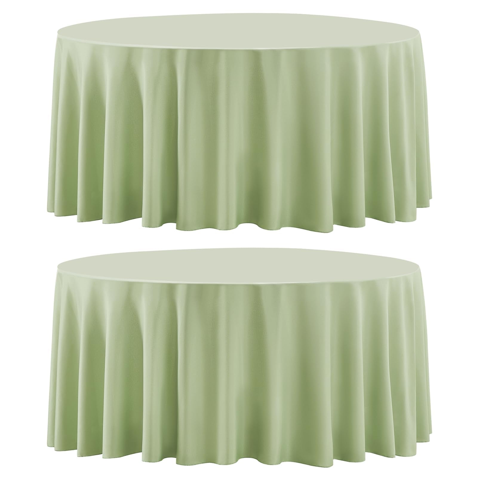 Round Tablecloth 2 Pack 90 Inch Black Tablecloths Washable Decorative Linen Polyester Table Clothes Cover for Dining Table Banquets Buffet Parties and Wedding