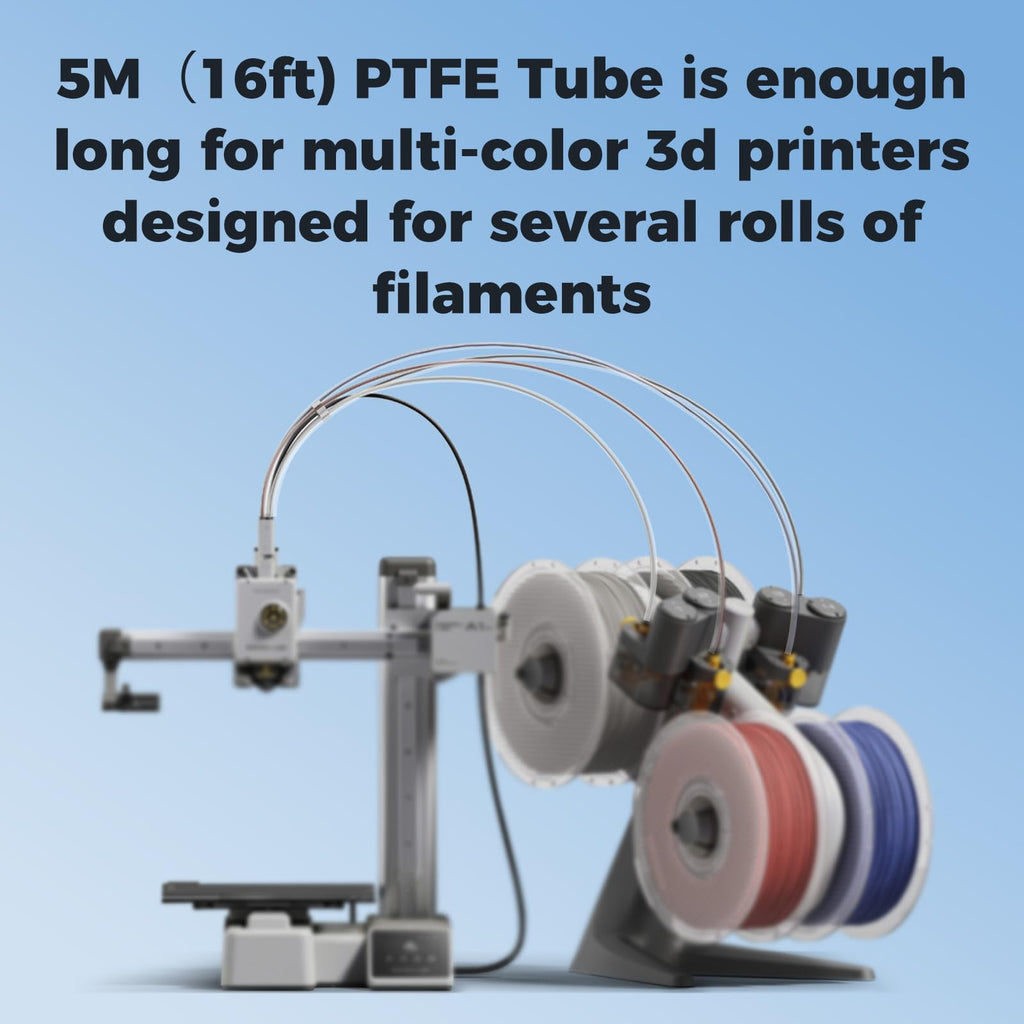 Capricorn Bowden PTFE Tubing 1M XS Series 1.75MM Filament with 2X PC4-M6 & 2X PC4-M10 Pneumatic Fittings & Tube Cutter for Creality Ender 3 V2/ Ender 3/ Ender 3 Pro/Ender 5/ CR-10/10S 3D Printer