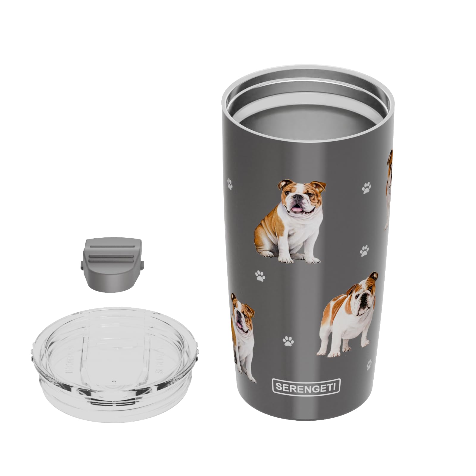 SERENGETI Australian Shepherd 20 Oz. Stainless Steel, Vacuum Insulated Tumbler with Spill Proof Lid - 3D Print - Insulated Travel mug for Hot or Cold Drinks (Australian Shepherd Tumbler)