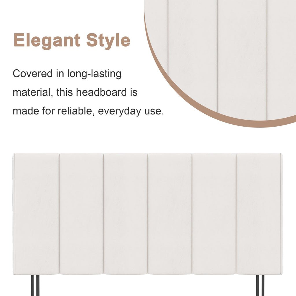 HAOBO Home Upholstered Headboards Foldable Queen/Full Linen Panels with Height Adjustments