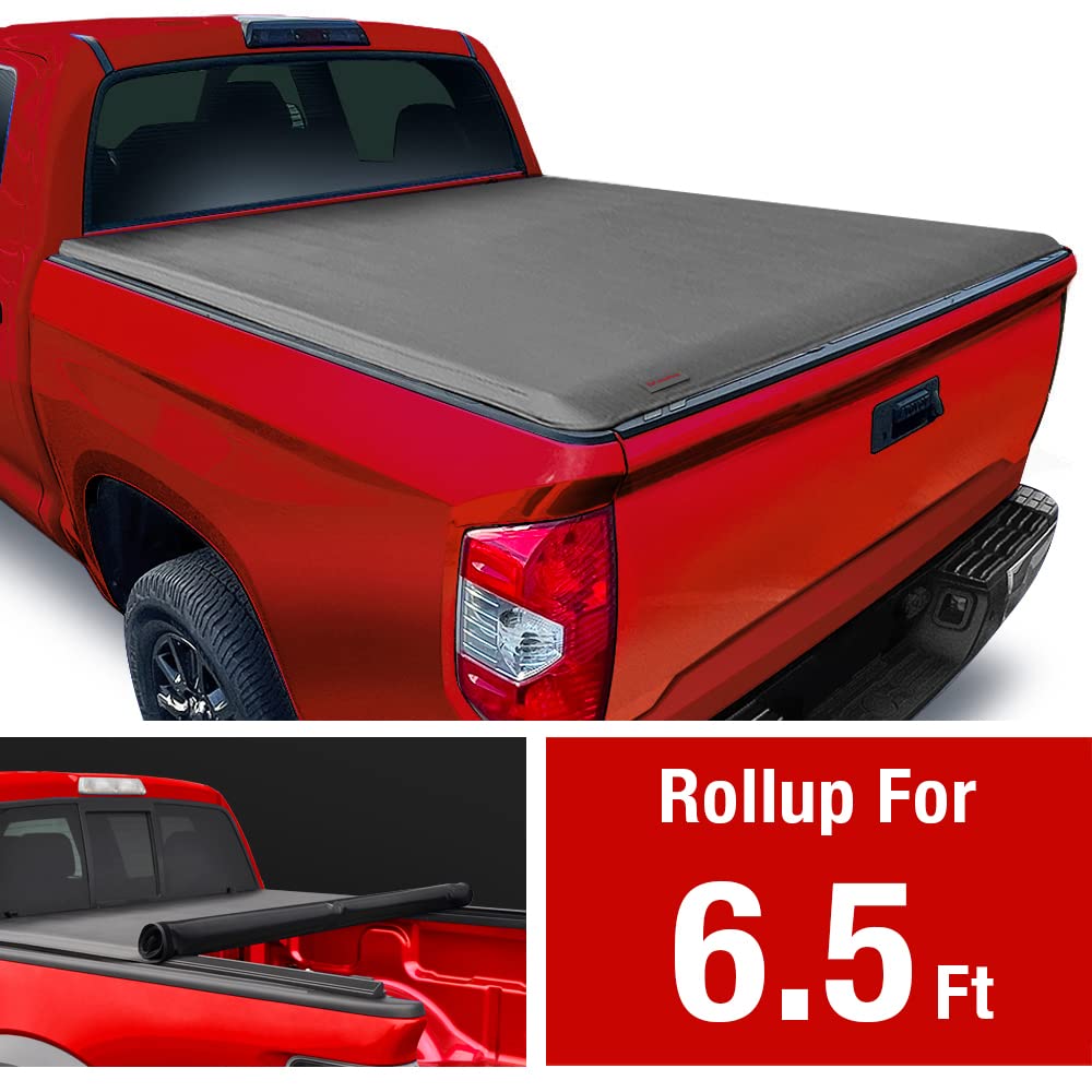 MaxMate Soft Roll-up Truck Bed Tonneau Cover Compatible with 2007-2013 Toyota Tundra | 5.5' (67") Bed | TCT169038