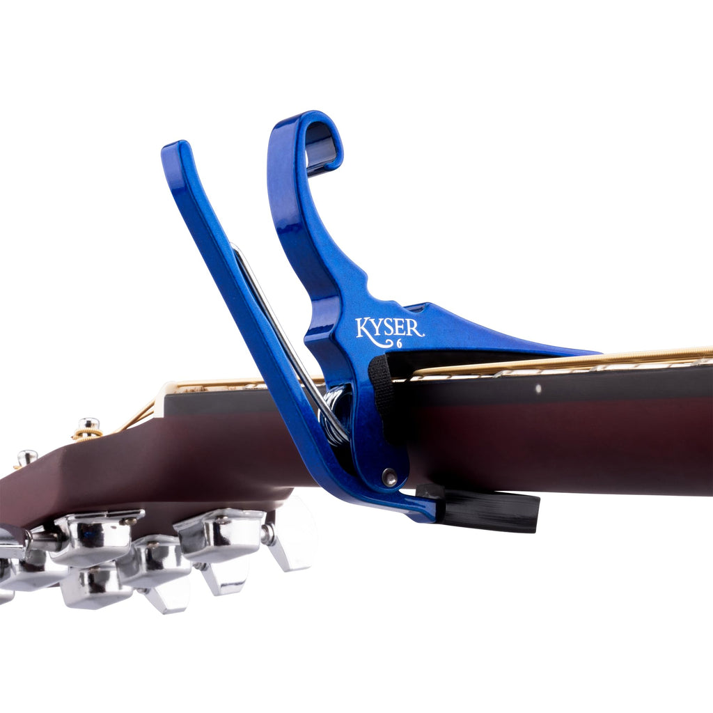 Kyser Musical Products Quick-Change Guitar Capo, KG6ABA, Abalone - For 6-String Acoustic Guitars, Made in USA, Quality, Strong, Lightweight, Quick & Easy Key Changes, Innovative, Perfect Fit