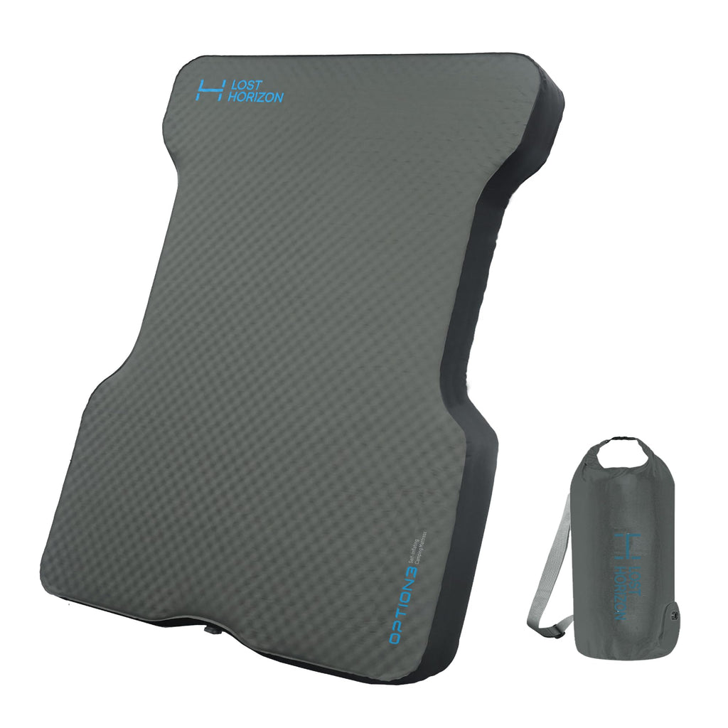 Lost Horizon Truck Bed Camping Air Mattress with Foam, Self Inflating Sleeping Pad for Tacoma 5FT with Pump Sack, 4.5" Thick