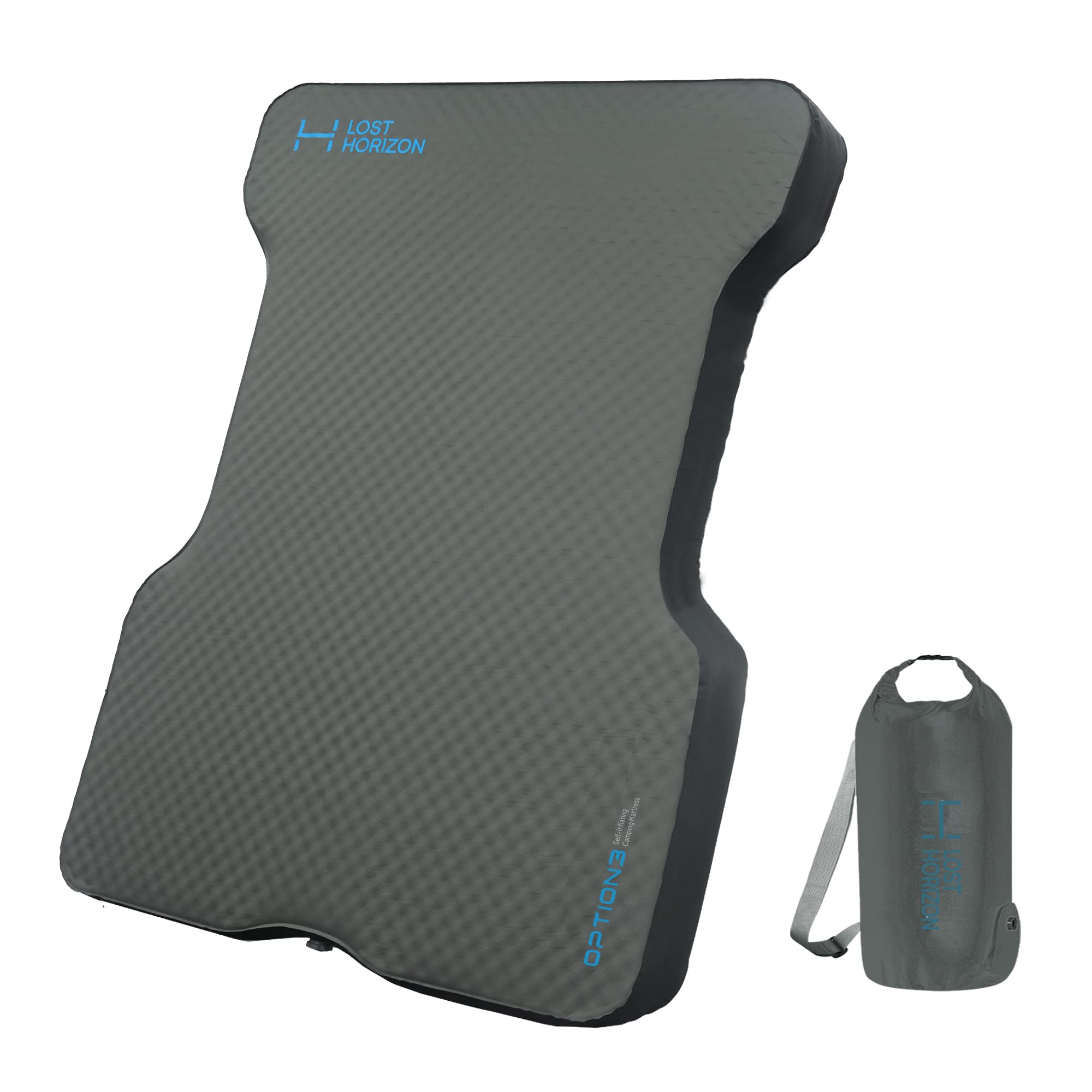 Lost Horizon Truck Bed Camping Air Mattress with Foam, Self Inflating Sleeping Pad for Tacoma 5FT with Pump Sack, 4.5" Thick