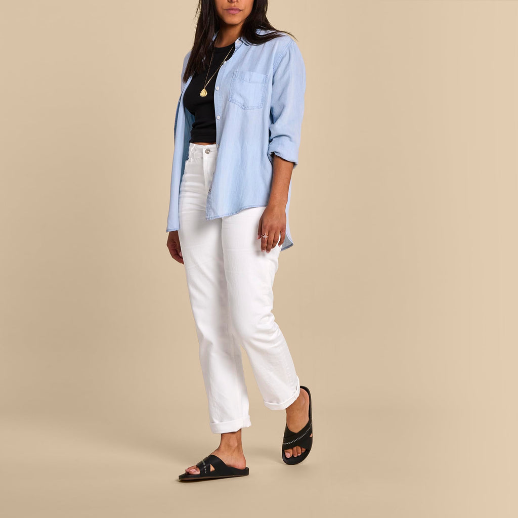 OluKai Kipe'a Olu Women's Slide Sandal, Premium Leather, Relaxed & Dressy Design For Any Occasion, All-Day Comfort & Fit