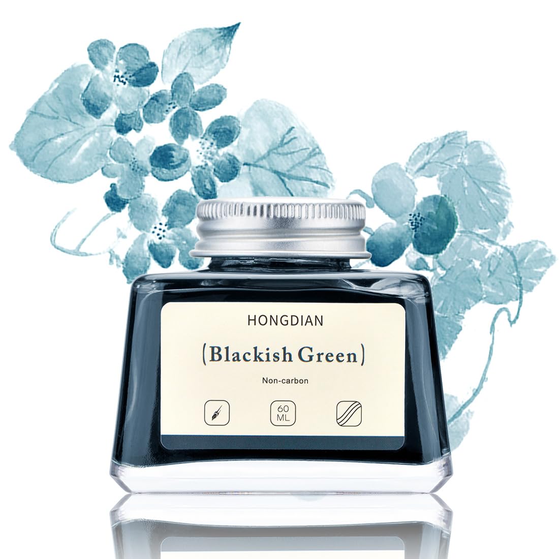 Asvine Hongdian Fountain Pen Bottled Ink Black, 60ml Fountain Pen Bottled Ink, Non Carbon