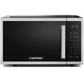 Chefman Compact Countertop Microwave Oven 0.7 Cu. Ft., 700W with 10 Power Levels, 3 Cooking Presets with One-Touch Express Cook, 2 Defrost Settings, Child Safety Lock, & Mute Button – Stainless Steel