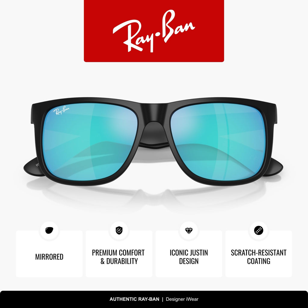 Ray-Ban RB4165F Justin Classic Square Sunglasses for Men
