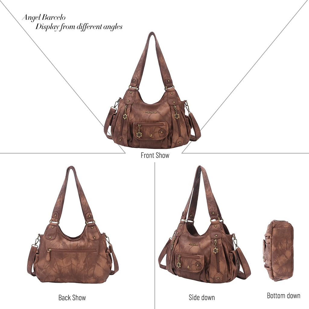 Angel Barcelo Purses for Women Soft PU Leather Shoulder Bag Crossbody Purse and Handbags