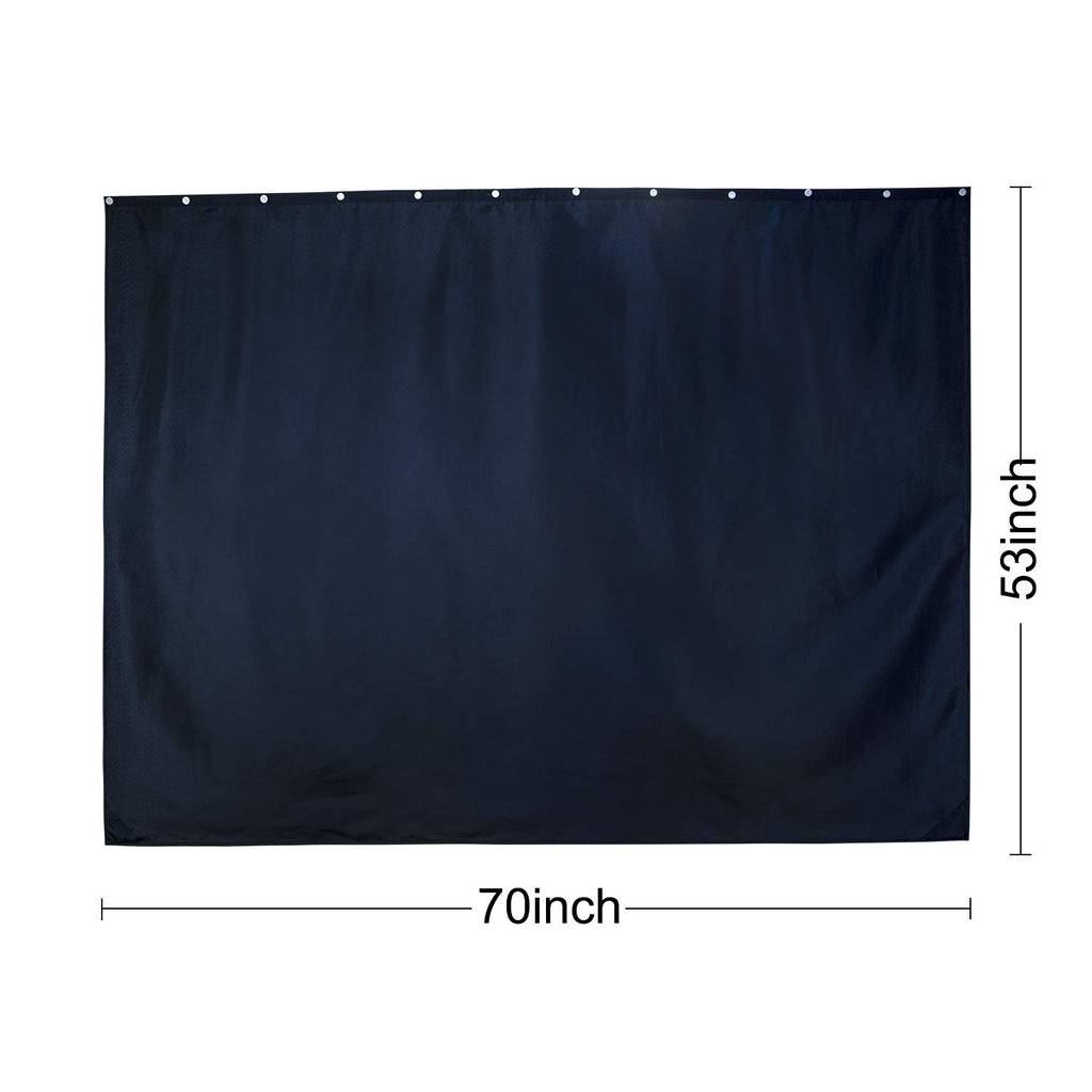 Barossa Design Fabric Snap-in Liner 70" W x 54" H - Hotel Style Removable Replacement Inner Liner, Machine Washable & Water Repellent - Black, 70x54