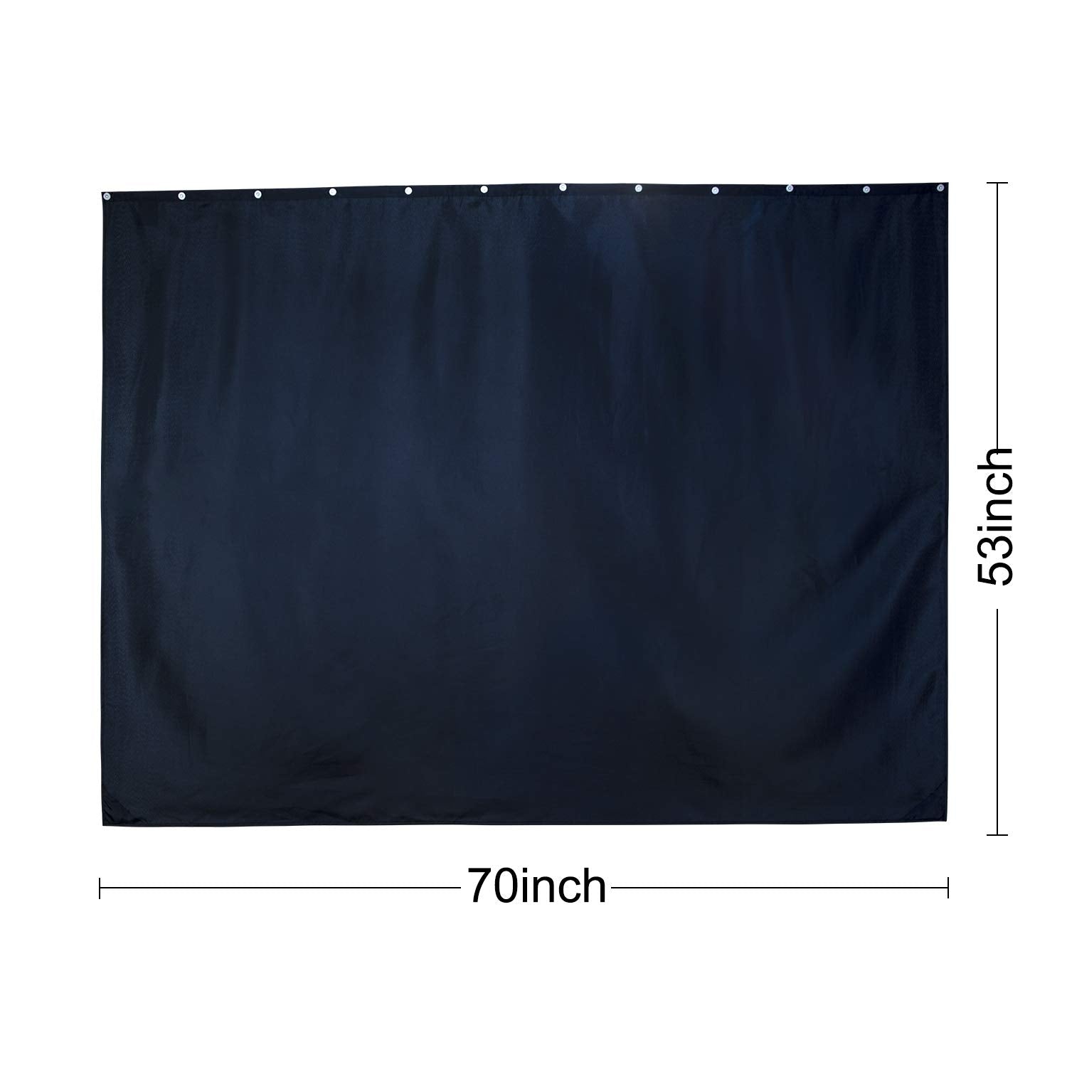Barossa Design Fabric Snap-in Liner 70" W x 54" H - Hotel Style Removable Replacement Inner Liner, Machine Washable & Water Repellent - Black, 70x54
