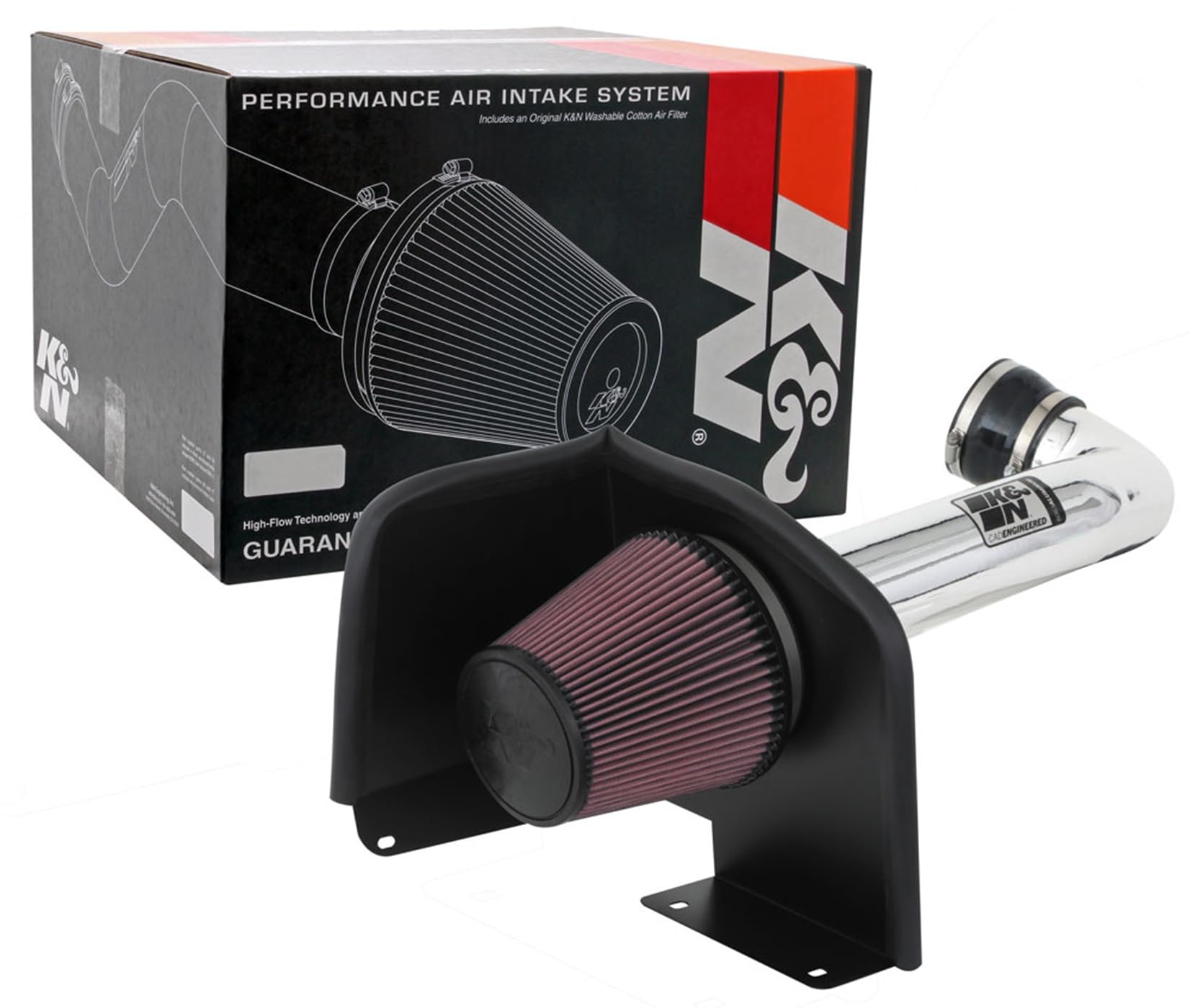 K&N Cold Air Intake System: High-Flow Air Filter, Increase Performance & Towing: Compatible with 2009-2014 Chevy/GMC/Cadillac Silverado, Suburban, Tahoe, Sierra, Yukon, Escalade, Avalanche, 57-3070