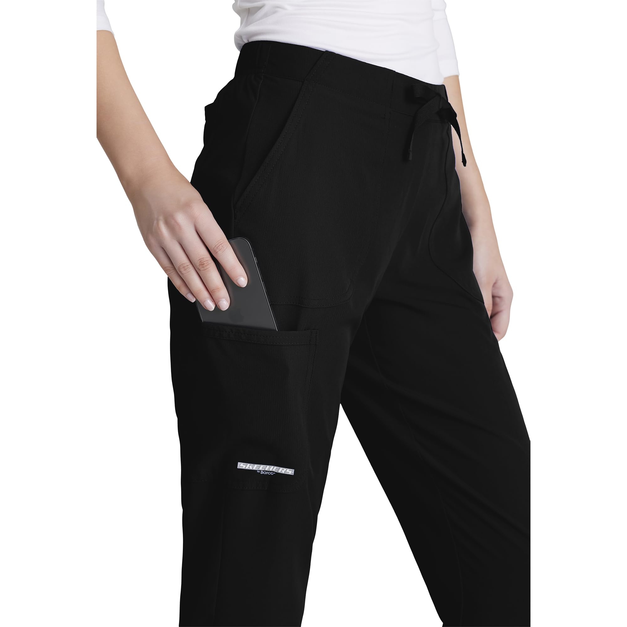 BARCO Skechers Vitality Charge Slim Fit Scrub Jogger for Women – Low-Rise Bottoms with Tapered Leg & 4-Way Stretch
