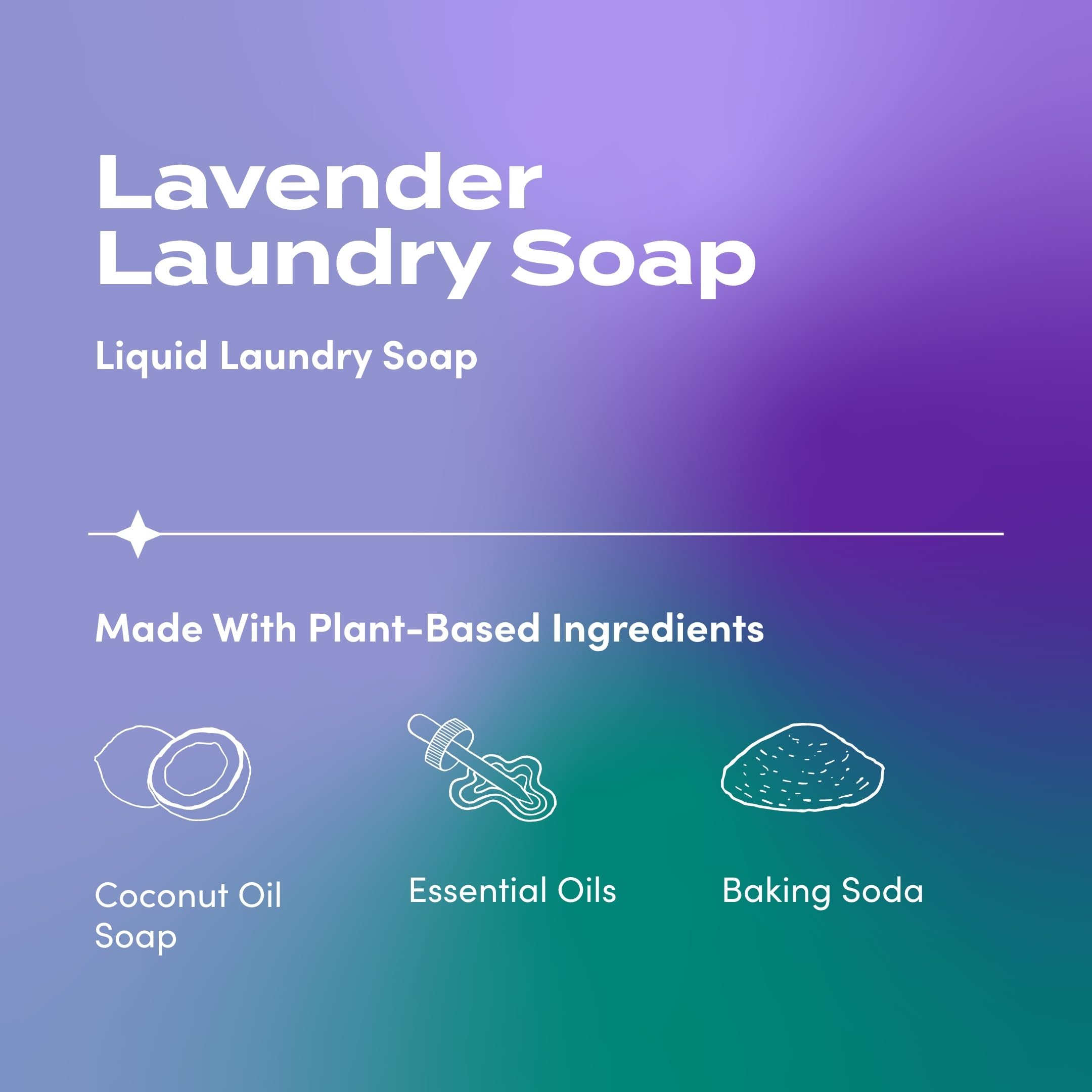 Indigo Wild Zum Clean Laundry Soap - Plant-Based Liquid Laundry Soap - Contains Baking Soda, Essential Oils & Saponified Coconut Oil - Sea Salt Scent - 64 fl oz